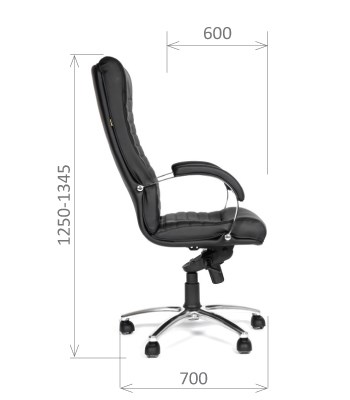 Кресло CHAIRMAN 480 Экокожа премиум черная в Рязани - изображение 2